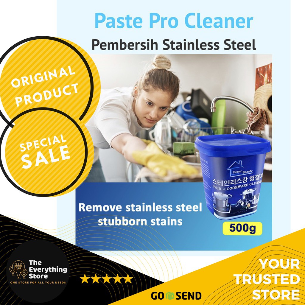 Pembersih Kerak Panci Wajan Gosong Hitam Power Pembersih Karat Stainless Steel Pembersih Stainless Steel Cleaner Beauty Cookware Panci Teflon Noda Gosong Kran Wastafel Velg Korean Cleaner Beauty Cookware Pembersih Stainless Steel Panci Teflon Noda Gosong