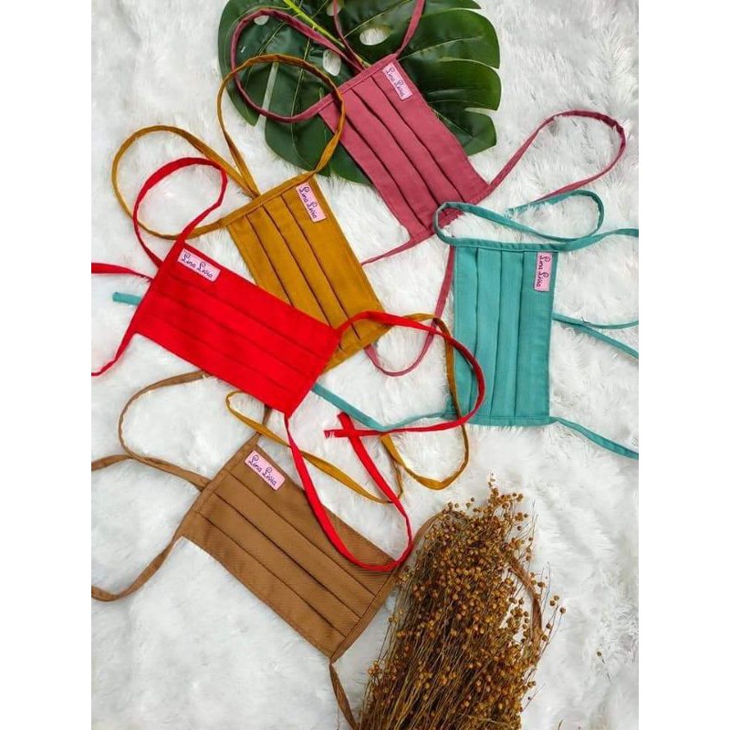 COD Masker Anak Kain Polos by Lina Livia Hijab