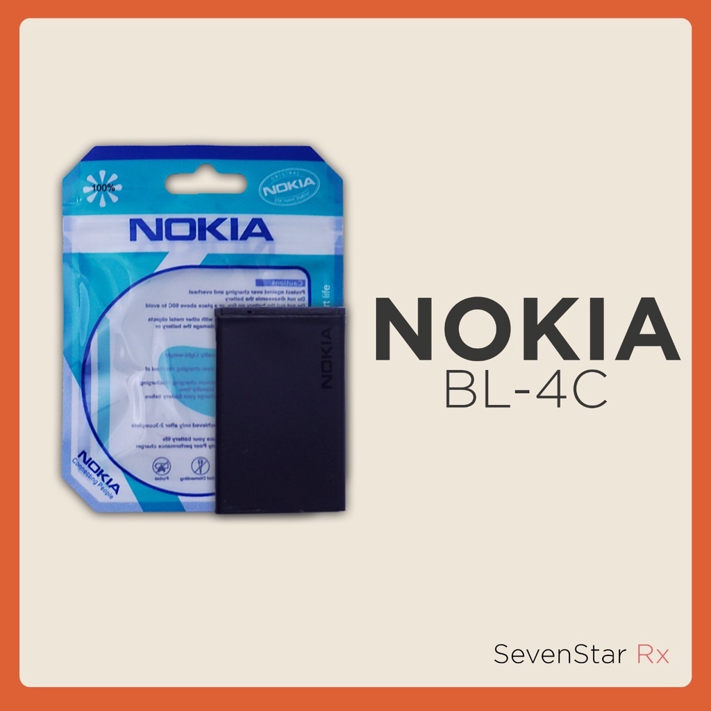 [SevenStar] Battery Nokia BL4C ORIGINAL NOKIA BL-4C Sesuai Foto Kami