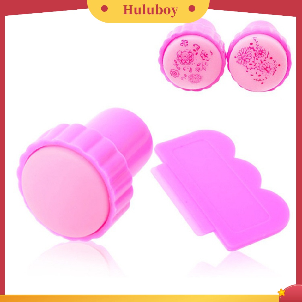 Huluboy Huluboy♡ Set Alat Stamp / Cap / Scraper Untuk Dekorasi Manicure DIY