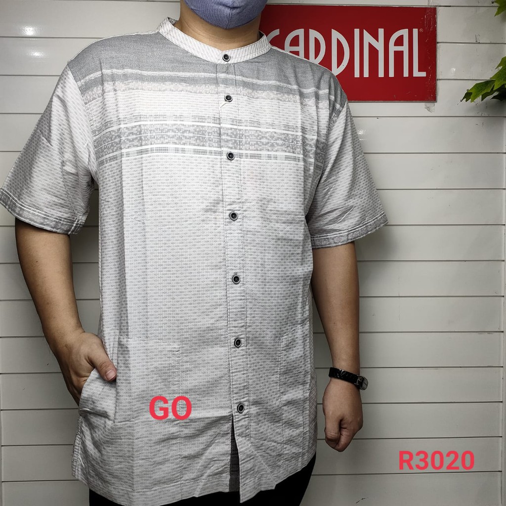 gos L CARDINAL KEMEJA KOKO Taqwa Pakaian Pria Original Baju Muslim Salur Lengan Pendek Kekinian