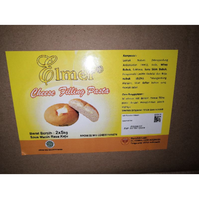 

p4yu Elmer Cheese filling selai keju 5kg