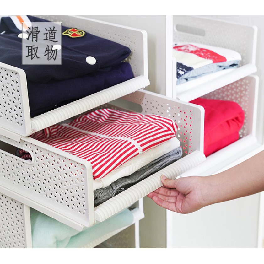 Adda Home - Rak Baju Pakaian Buku Sistem Laci Storage Box Organizer Bisa Disusun