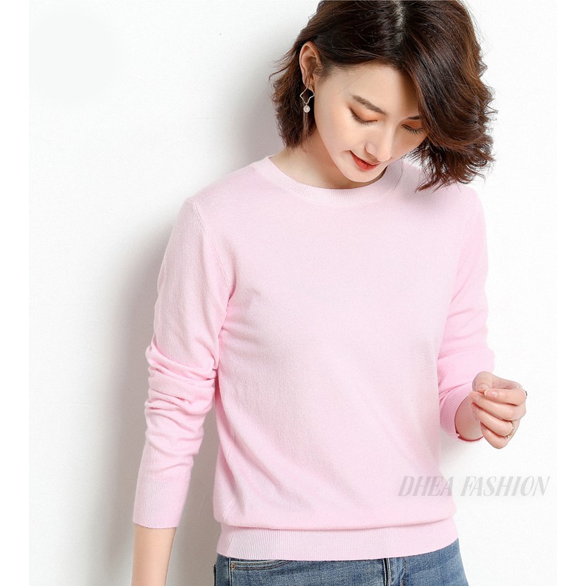 Basic Sweater Polos | Sweater Hoodie Unisex Pria &amp; Wanita | Dhea Fashion