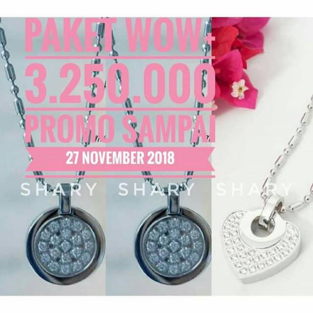 Paket Wow+ MCI 2 kalung pendant LSW&1 kalung pendant LSW Hati Versi 2