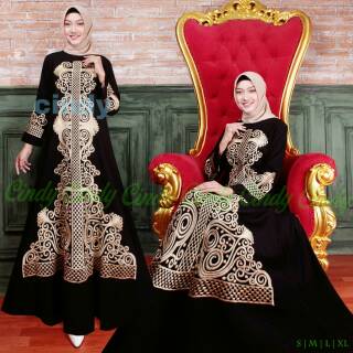  Gamis  Arab  hitam  bordir Abaya Arab  Gamis  Muslim Gamis  