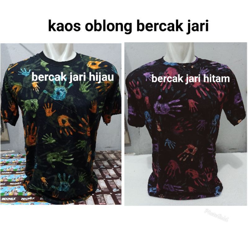 kaos oblong bercak jari size S-5XL