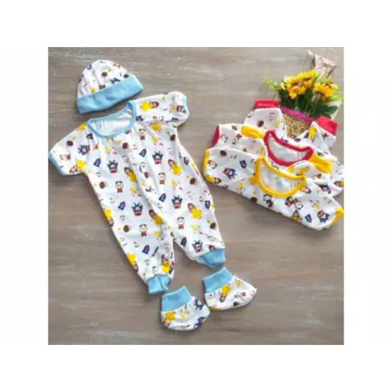 baju kodok set topi sepatu / jumper bayi set / gift set bayi / baju set bayi