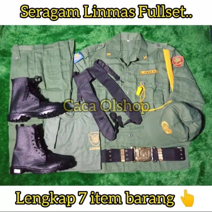 ARMOUR MILITARY  setelan hansip linmas fullset/seragam hansip pulset