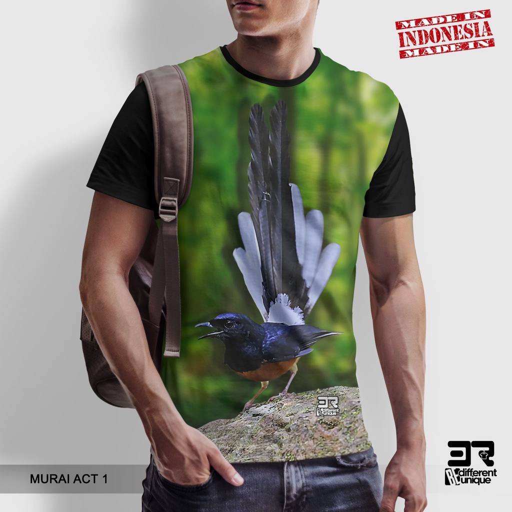 [ COD ] KAOS PRINTING GAMBAR BURUNG MURAI ACT 1- BAJU KICAU MANIA LOVERS MURAI BATU MEDAN DISTRO ORI