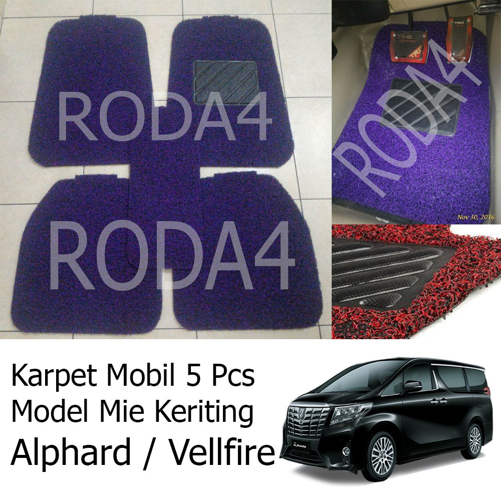 Karpet Mobil / Car Carpet / Floor Mats Universal Model Mie Keriting Alphard / Vellfire