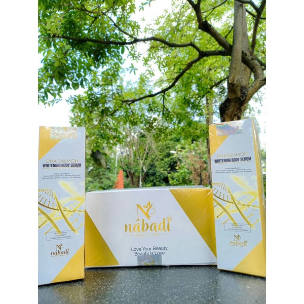 PAKET DNA SALMON BODY SERUM + SABUN NABADI/WHITENING/BRIGHTENING/ULTIMATE/100%original