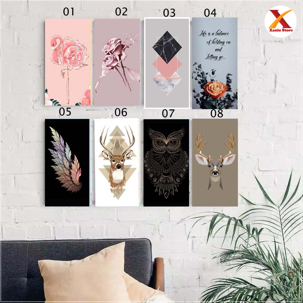 Hiasan dinding wall decor dekorasi hiasan gantung gambar pajangan bunga hewan animal