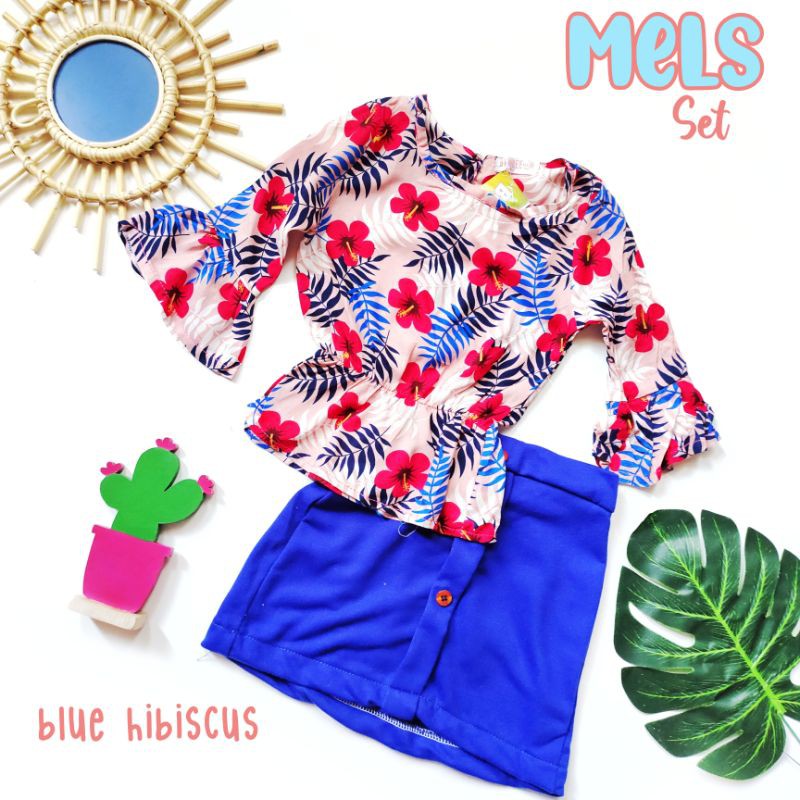 Setelan Rok Sepan Anak Perempuan Skirt Set anak Cewek Mels Set usia 1-4 Tahun