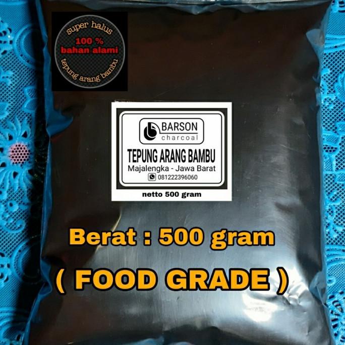 

[[COD]] CHARCOAL POWDER BAMBU 500 Gram tepung arang Bambu Halus ( FOOD GRADE ) SALE Kode 1189