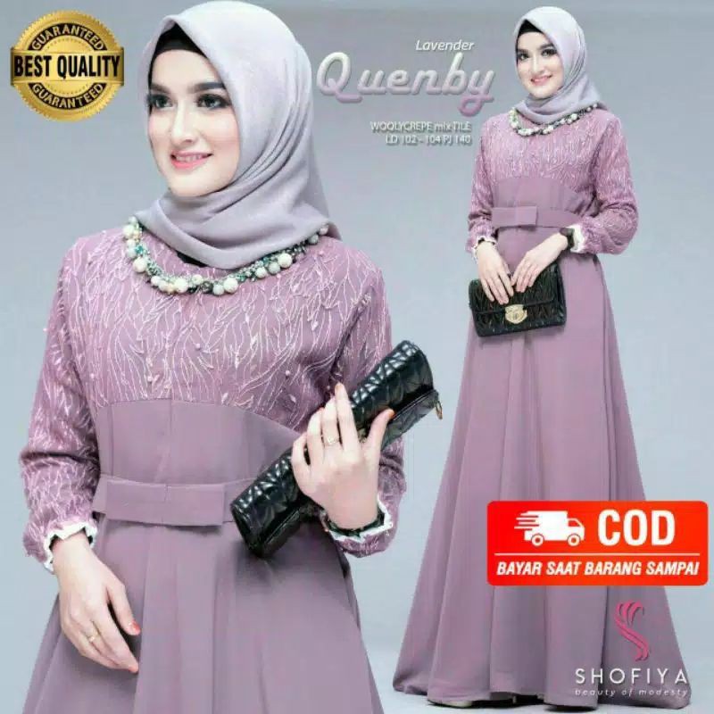 Gamis Brukat Baju Muslim Gaun Pakaian Wanita Kebaya Batik