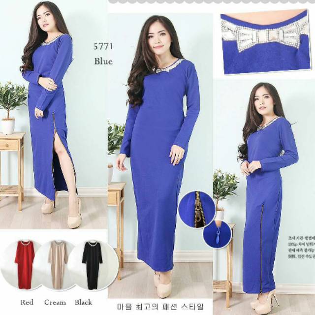 Dress gamish pita leher/dress murah/dress bahan jeruk