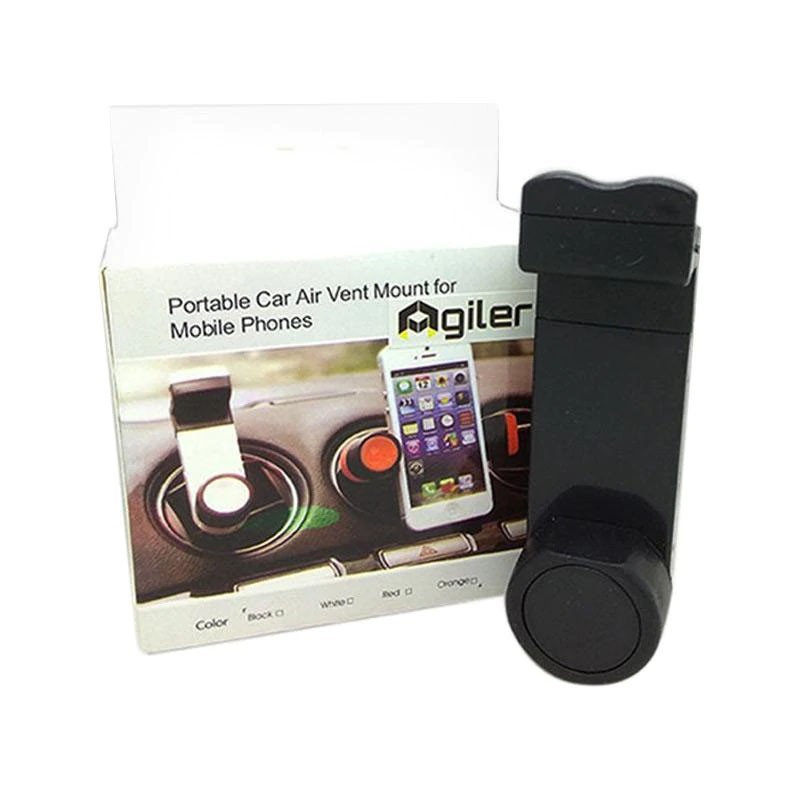 Agiler Portable Car Air Vent Mount for Mobile Phone - Hitam