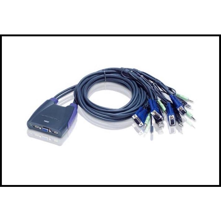 Aten Kvm 4 Port Usb , 1 Console (Usb) 4 Pcs (Usb) With Audio Cs64Us
