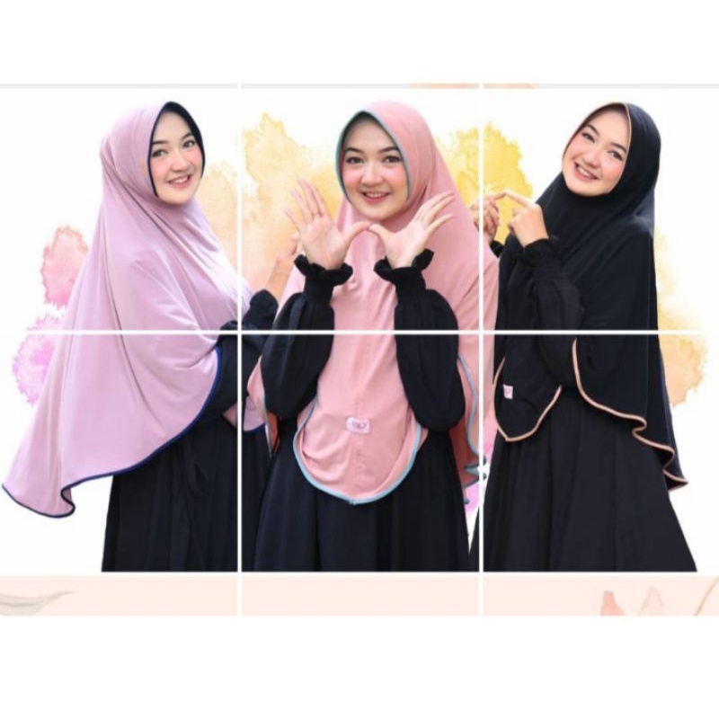 (ORIGINAL AREY HIJAB 063) SYAR'I LIST ORI AREY HIJAB | JILBAB INSTAN KERUDUNG ORIGINAL