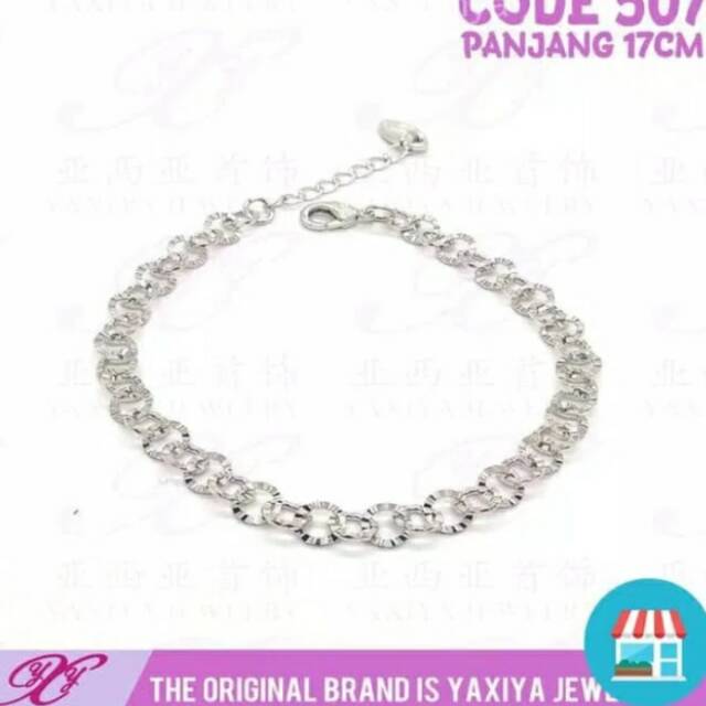 Gelang putih rantai pecah kopi perhiasan imitasi 18k  Tadi ya 507
