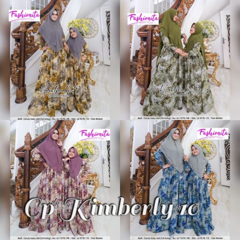 CP kimberly #10 by fashionita/gamis couple/syari ibu dan anak