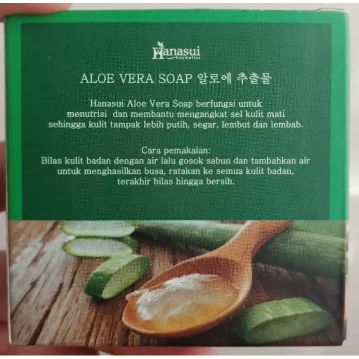 Sabun Lidah Buaya Aloevera - Hanasui Aloe Vera With Scrub Soap BPOM ORIGINAL