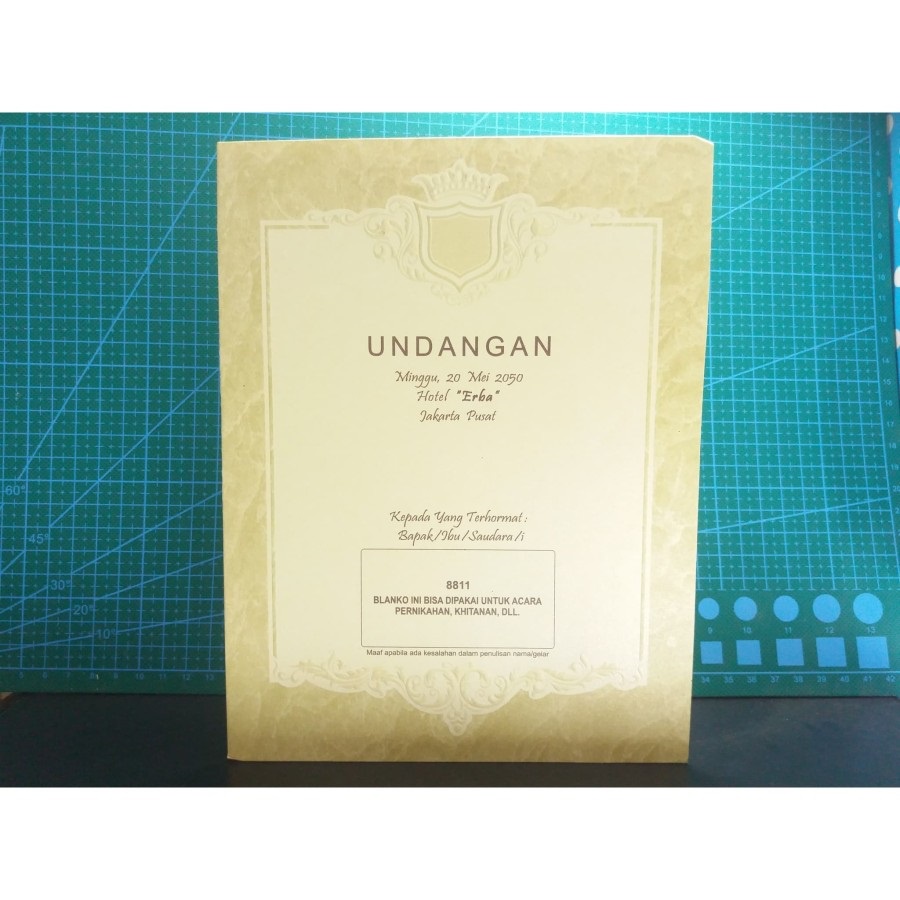 

Undangan Blangko ERBA 8811 Free Plastik + file setting