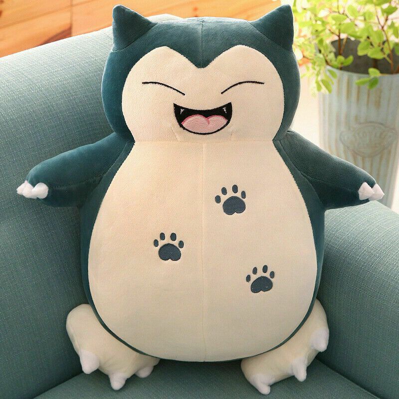 30cm Smiley Snorlax Pokemon Plush Stuffed Animal Doll Figure Kid Baby Toy Gift