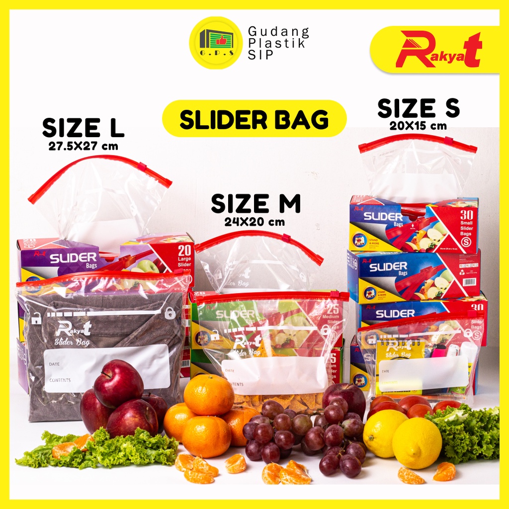 Rakyat Zipperbag  / Sliderbag Uk Large 27X25 cm (20 Pcs)