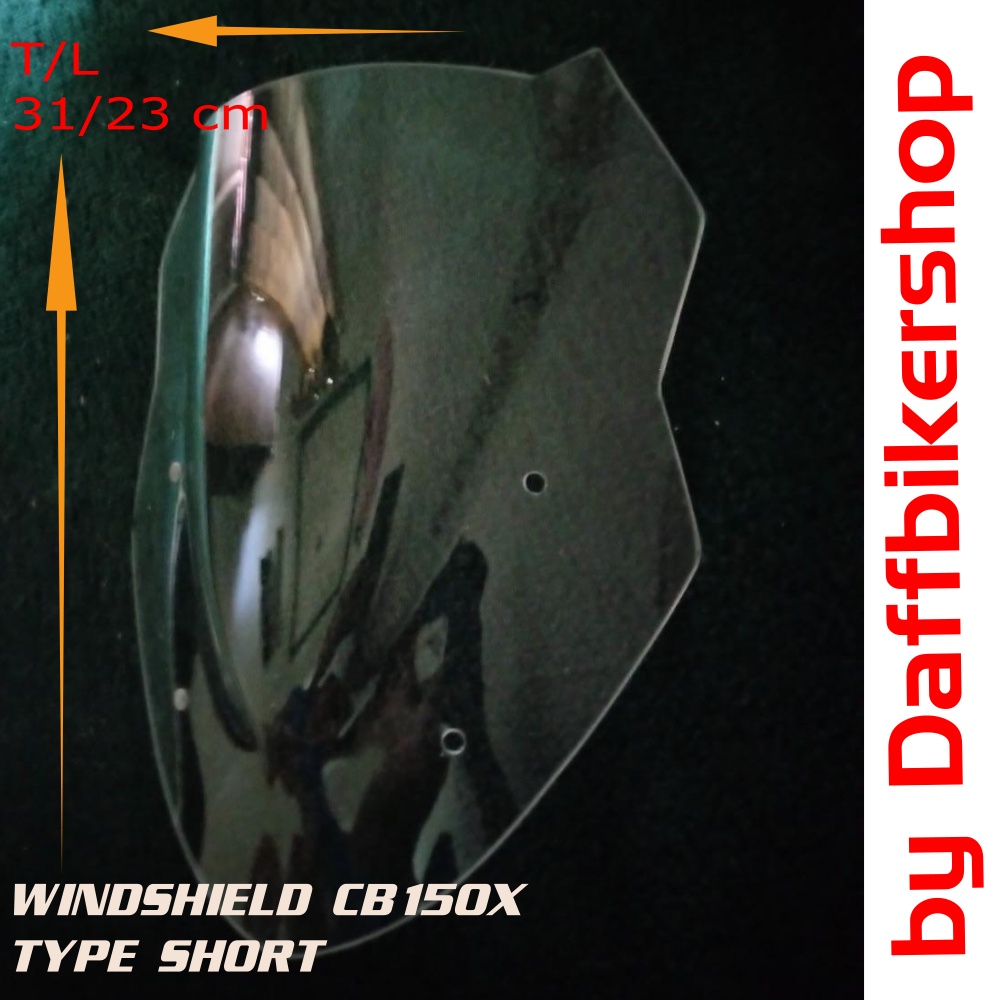 AKSESORIS VARIASI WINDSHIELD VISOR HONDA CB150X TYPE SHORT