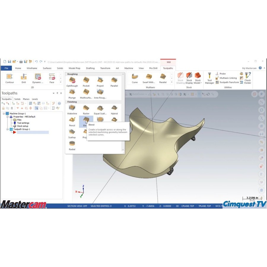 Pelatihan MasterCAM Training Program Design CNC CAD CAM