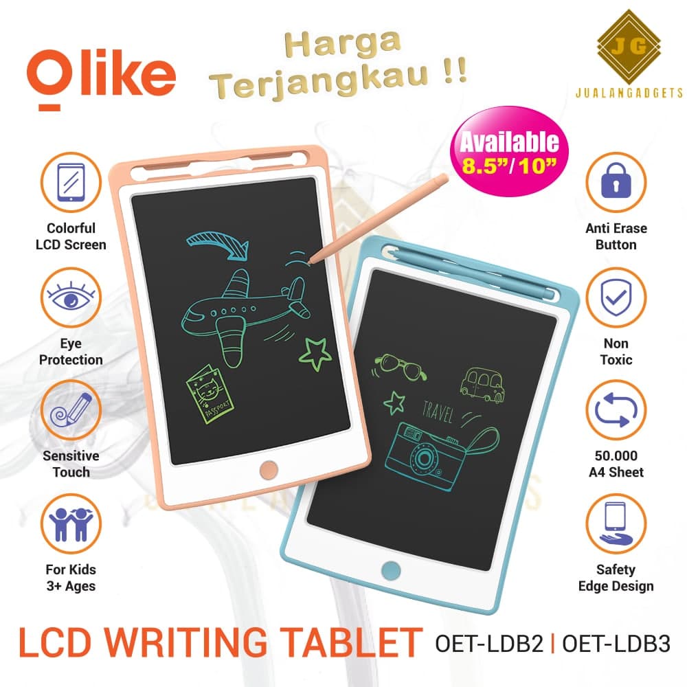 Olike LCD Drawing Board / Papan Gambar Anak - Garansi Resmi