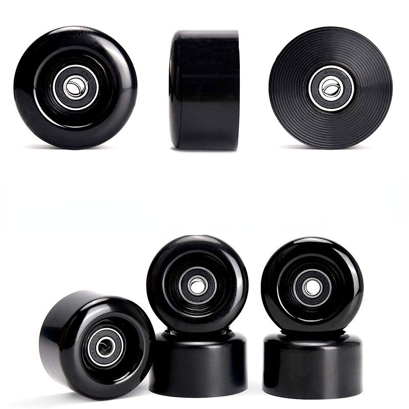 4 Pcs Roda Skateboard Dual use Bahan pu Ukuran 55x32mm 80A