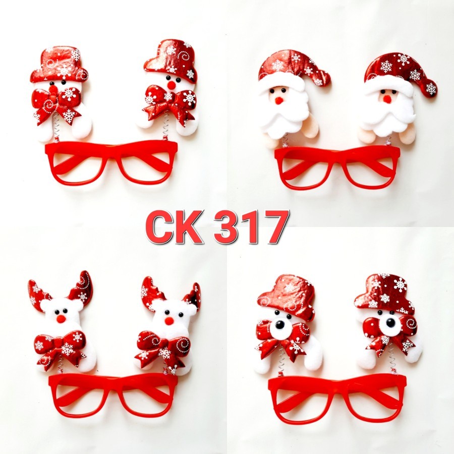 Kacamata Natal Per Double Kostum Santa Snowman Christmas Costume Murah