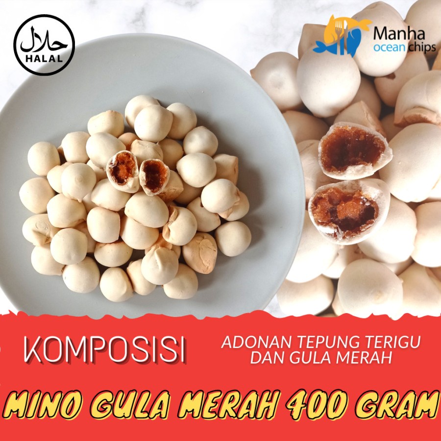 kue mino mini nopia bakpia isi gula merah