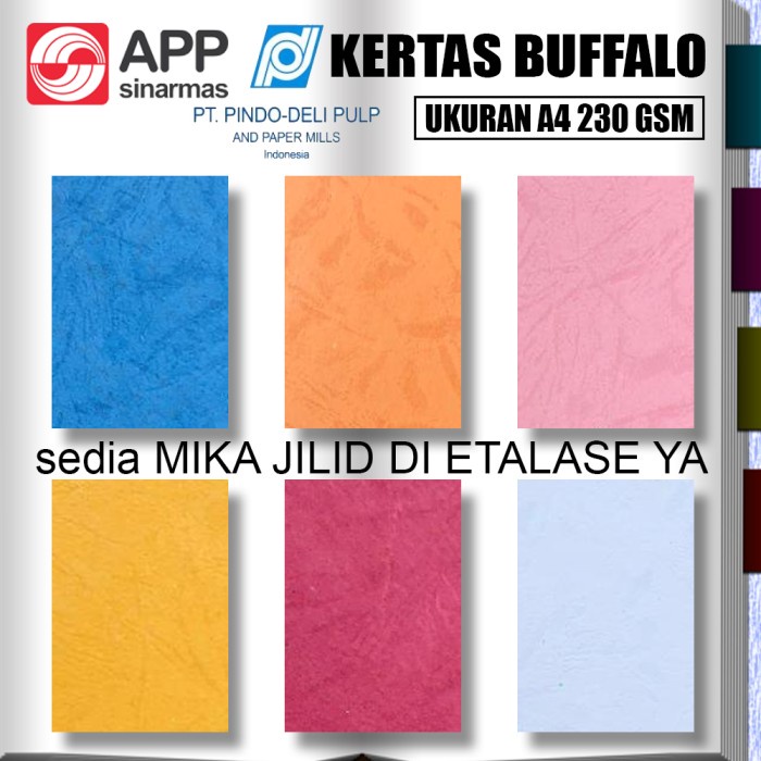 

kertas- kertas buffalo a4 230 gsm/ kertas buffalo jilid sampul pindo deli - merah muda -kertas.