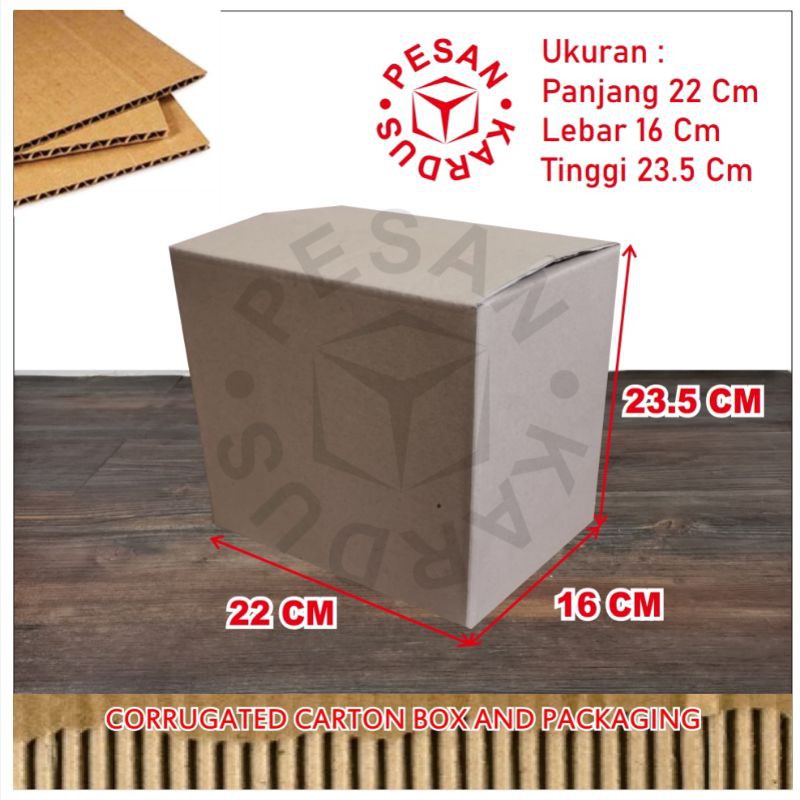 

Kardus-Box Polos- 22x16x23,5 cm