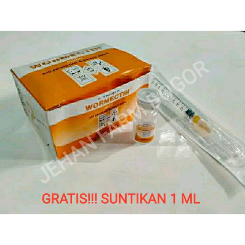WORMECTIN 2 ML PLUS SUNTIKAN 1ML / WORMECTIN INJEKSI 2 ML / TERMURAH