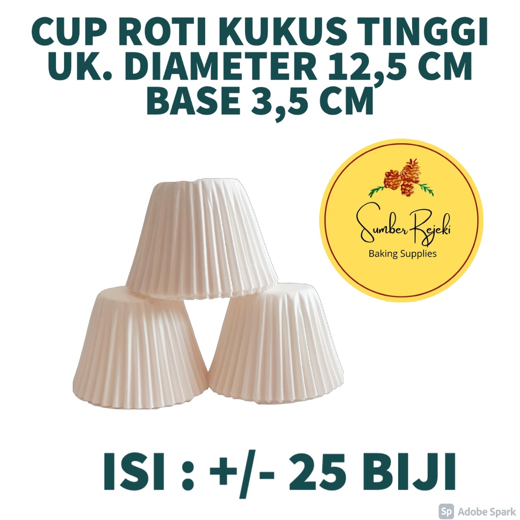 Cake Cases / Cup Roti Kukus Tinggi Ukuran DIAMETER 12,5 cm Base 3,5 cm MOTIF RANDOM