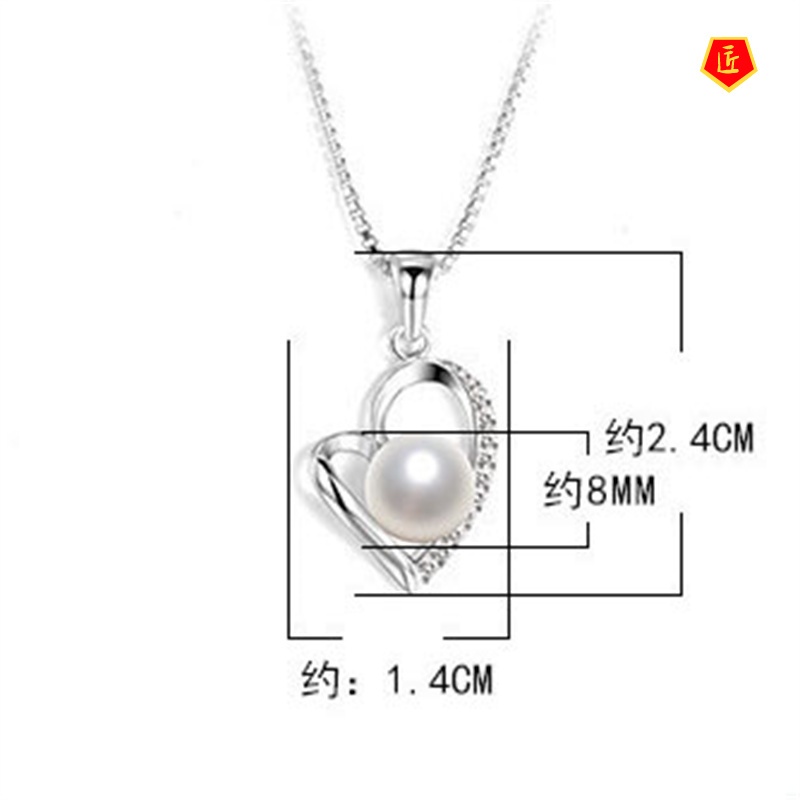 [Ready Stock]Love Pearl Necklace Women's Simple Elegant Fashion