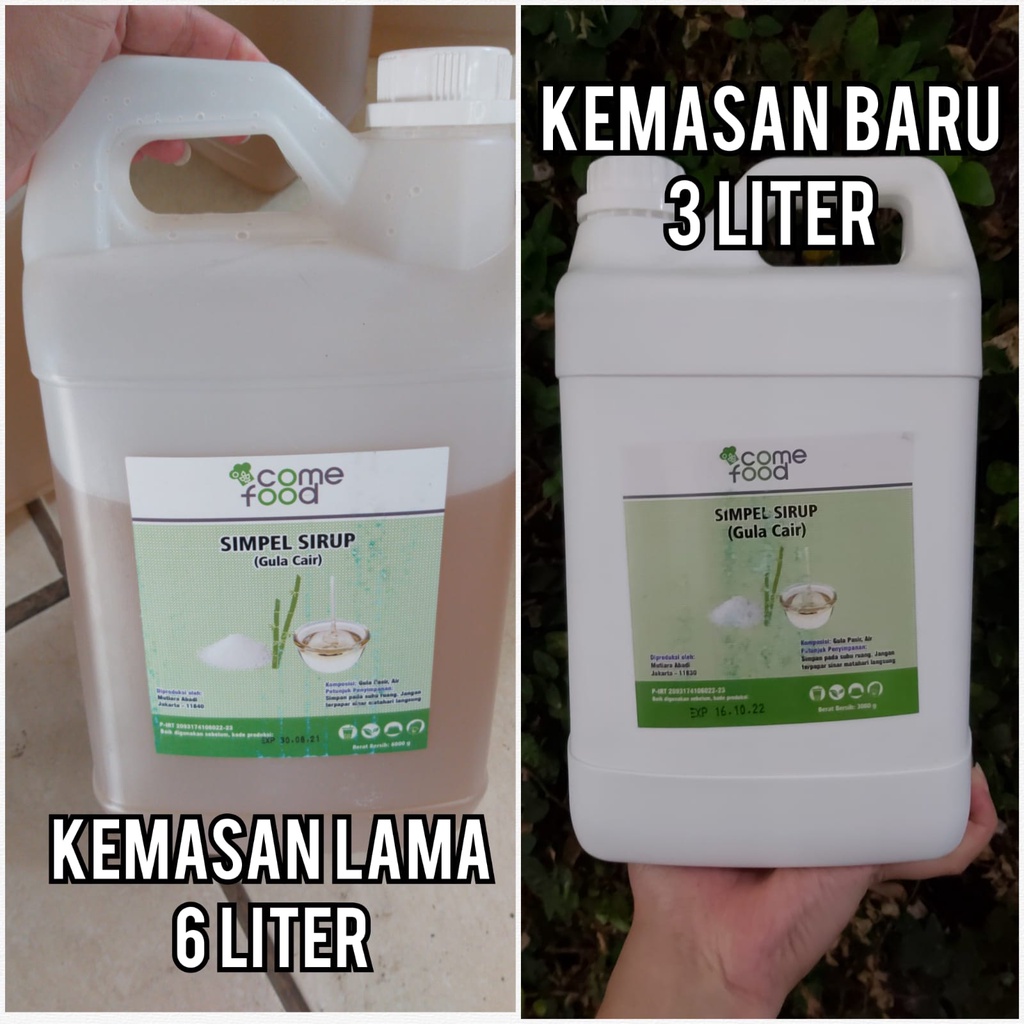 

COME FOOD SIMPEL SIRUP ( GULA CAIR ) 3000gr SIMPEL SIRUP ( GULA CAIR ) 3 liter