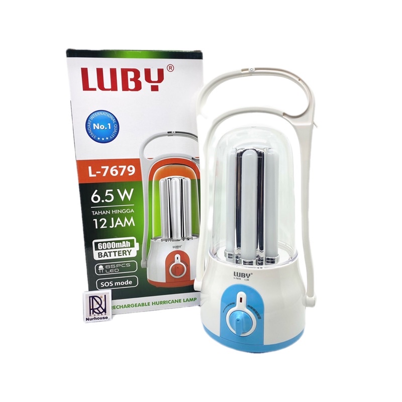 Lampu cas Emergency Luby L-7679 Tahan 12 Jam