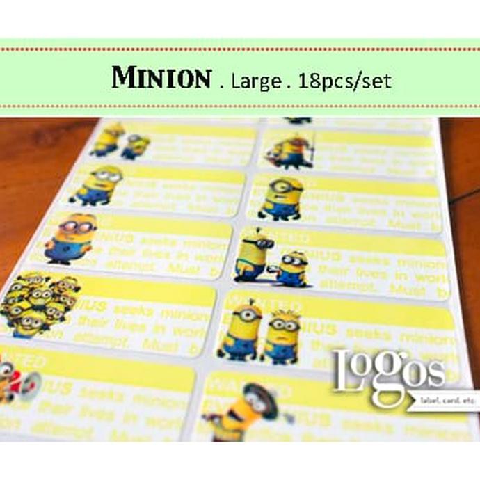 

Jual Minion Large Label Nama Waterproof. Sticker Despicable Me Papoy Banana Ayo Order