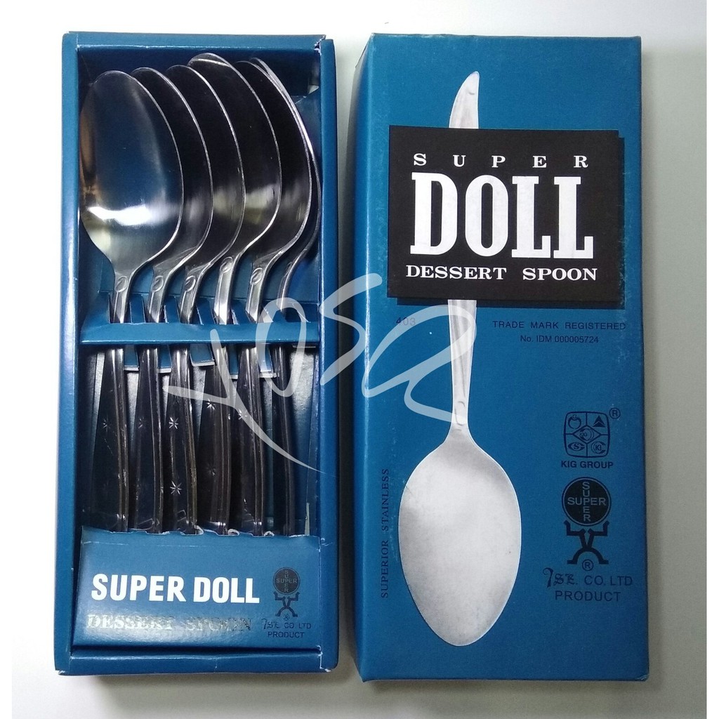 SUPER DOLL Sendok Makan tebal, superdoll Stainless Steel - 6 Pc