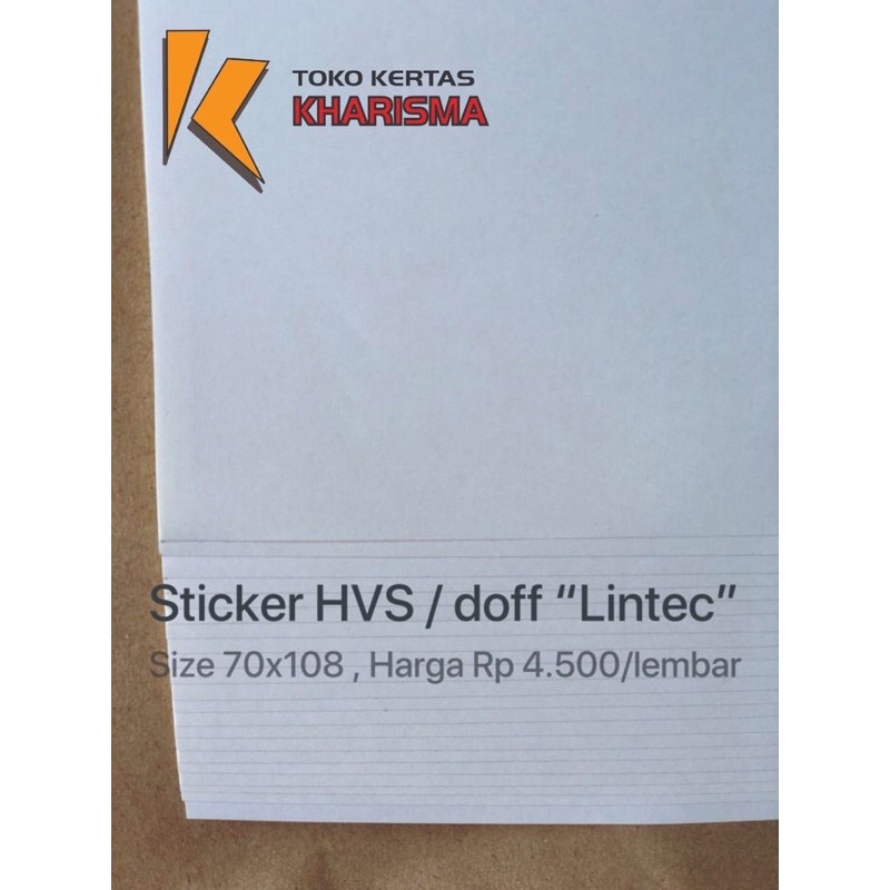 

STICKER HVS / DOFF "LINTEC