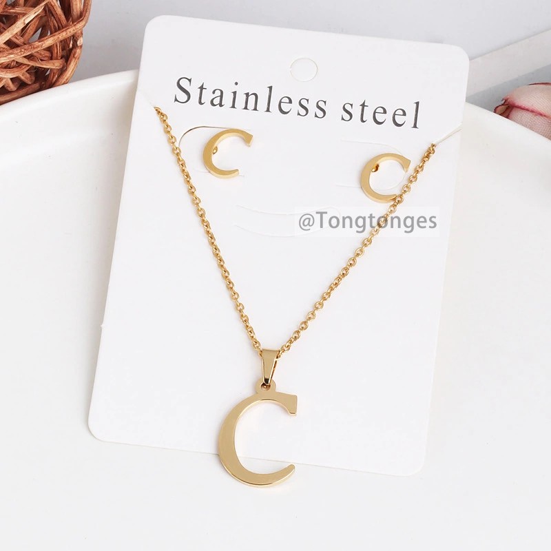 Kalung Liontin Kupu-Kupu Bahan Stainless Steel Untuk Wanita S107