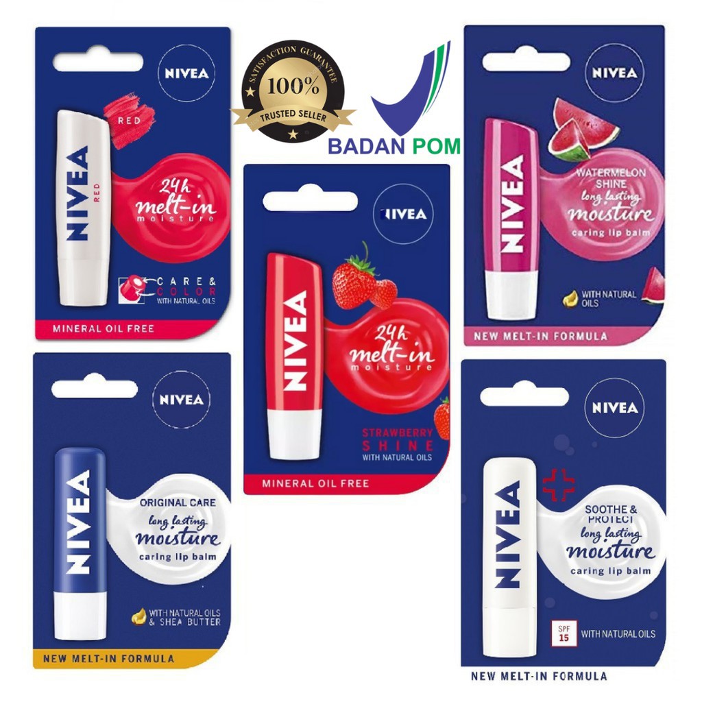 Nivea Lip Care Shine SPF 15 24H Melt in Moisture (All Varian)