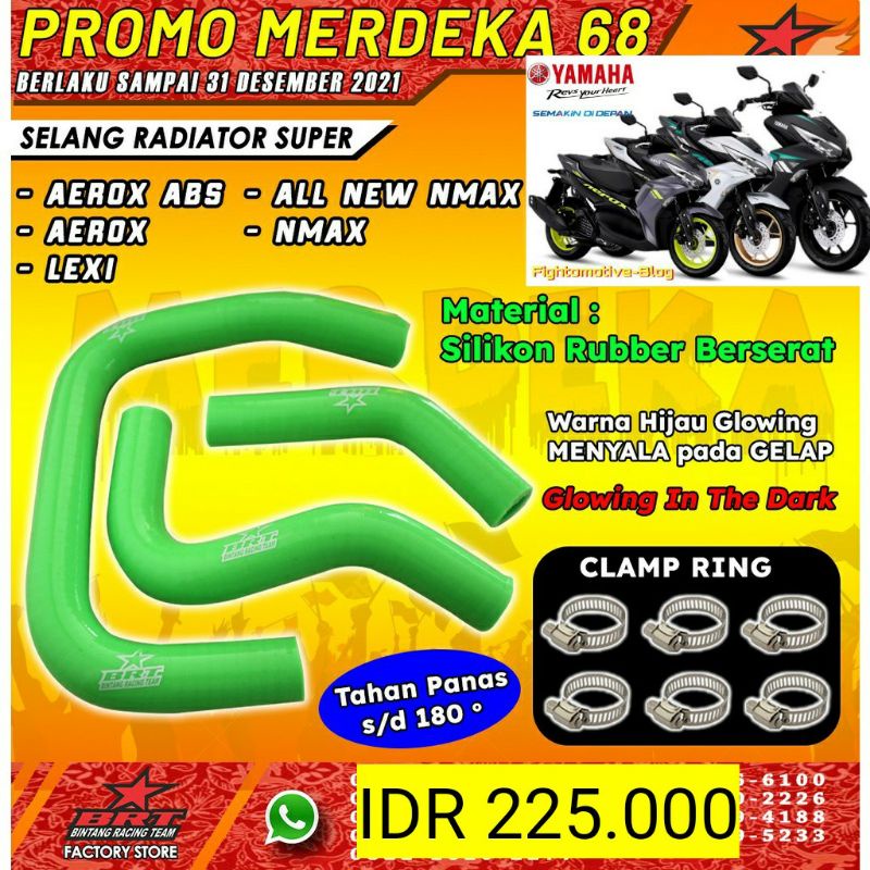 SELANG RADIATOR RACING BRT NMAX /ALL NEW NMAX / AEEOX ABS /AEROX OLD/ LEXI  SELANG RADIATOR VARIASI SELANG AIR RADIATOR VARIASI SELANG RADIATOR MOTOR SELANG WARNA VARIASI RACING RCB SELANG RADITOR SUPER BRT