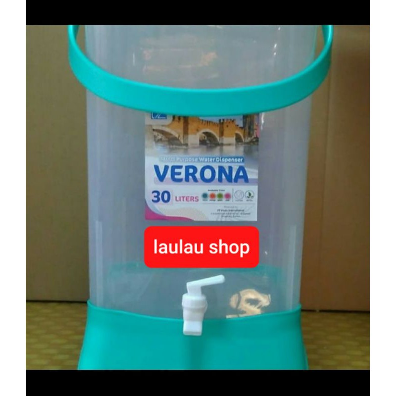 Drink Jar Ezy Verona 30 Liter Arizona / Tempat Air Minum / Ember + Keran / Aquarium Es Buah Kelapa